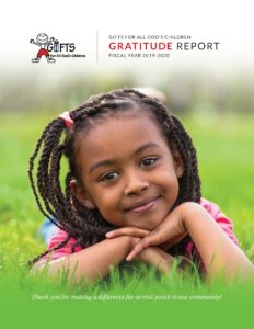 Cover of our gratitude report for 2019