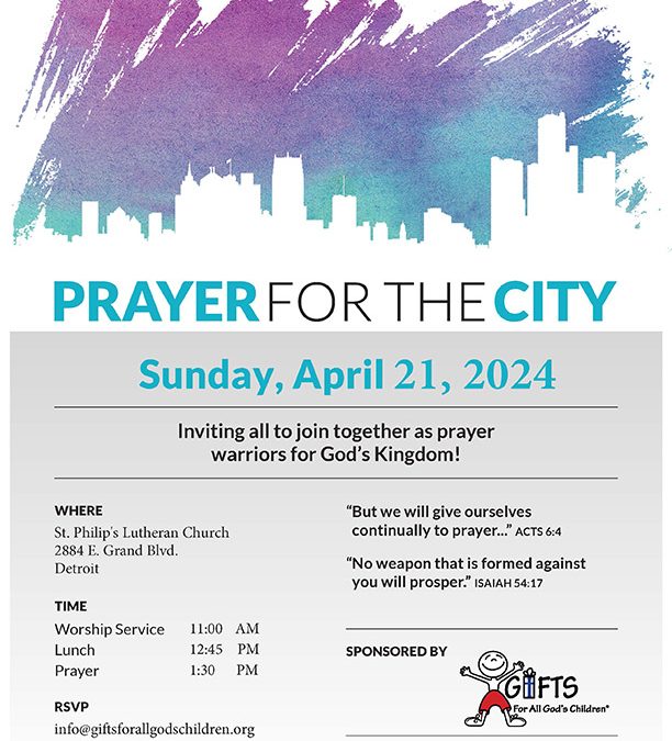 Prayer for the City – April 21, 2024
